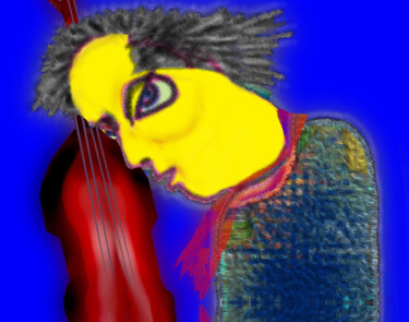 Arte digital titulada "Master of the violin" por Hassan Maamoun, Obra de arte original, Pintura Digital