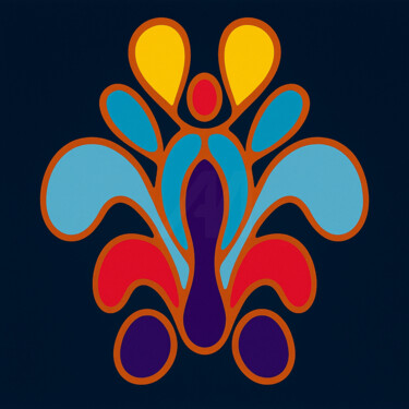 Arts numériques intitulée "Harmonie Chromatiqu…" par Yahya Ahssaini, Œuvre d'art originale, Peinture numérique