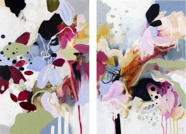 Картина под названием "Zéphyr" - Chantal Proulx, Подлинное произведение искусства, Акрил Установлен на Деревянная рама для н…