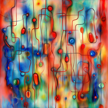 数字艺术 标题为“Neural Bloom 1/1 Li…” 由Piotr Pietruszewski, 原创艺术品, AI生成的图像