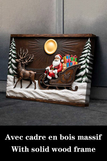 Отпечатки и Гравюры под названием "Christmas Sleigh Ri…" - 江华 梁, Подлинное произведение искусства, Струйный Установлен на Де…