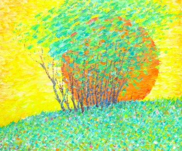 Картина под названием "Золотое утро" - Alexander Breskin, Подлинное произведение искусства, Масло Установлен на Деревянная р…