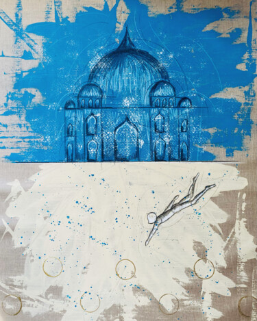 Peinture intitulée "Stelle sotto il mar…" par Martina Portunato, Œuvre d'art originale, Acrylique Monté sur Châssis en bois