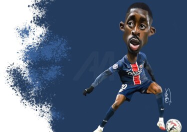 Digital Arts titled "dembelé" by Michel Fourgon, Original Artwork, Digital Painting