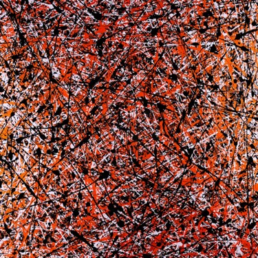 Pintura intitulada "Orange ." por Alessandro Butera, Obras de arte originais, Acrílico