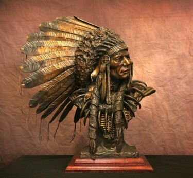"'Indomitable' Nativ…" başlıklı Heykel Brandon Borgelt tarafından, Orijinal sanat, Bronz