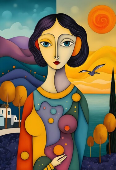 Arte digitale intitolato "Visioni di mare2" da Angelo Mazzoleni, Opera d'arte originale, Lavoro digitale 2D