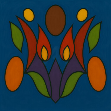 Arts numériques intitulée "Éveil Chromatique N…" par Yahya Ahssaini, Œuvre d'art originale, Peinture numérique