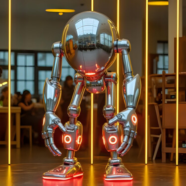 Цифровое искусство под названием "Robot Friend" - Reskatorsilver, Подлинное произведение искусства, Изображение, сгенерирова…