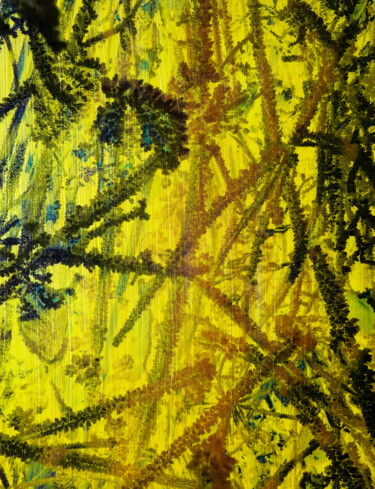 "Tafelbild 4044" başlıklı Tablo Volker W. Hamann tarafından, Orijinal sanat, Pigmentler Ahşap panel üzerine monte edilmiş