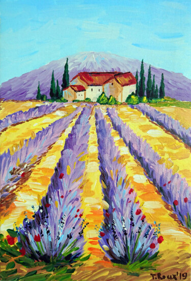 "Lavender Fields – A…" başlıklı Tablo Tatiana Taner tarafından, Orijinal sanat, Akrilik