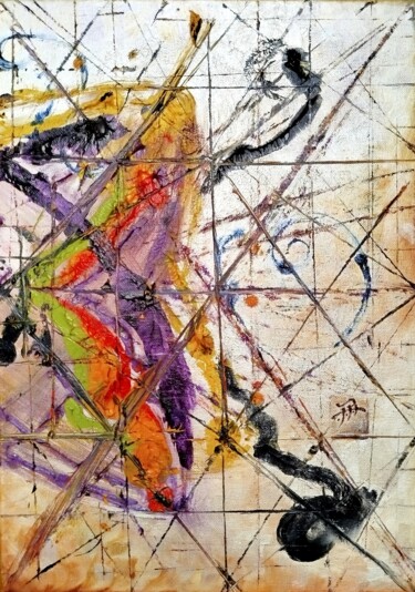 Peinture intitulée "Wings of Reflection…" par Aloosan, Œuvre d'art originale, Huile Monté sur Châssis en bois