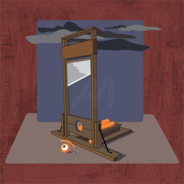 Digital Arts titled "mirada guillotinada…" by Ojolo, Original Artwork, Digital Painting