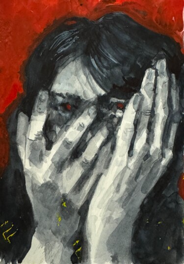 "Anxiety" başlıklı Tablo Ekaterina Dutkevich tarafından, Orijinal sanat, Suluboya