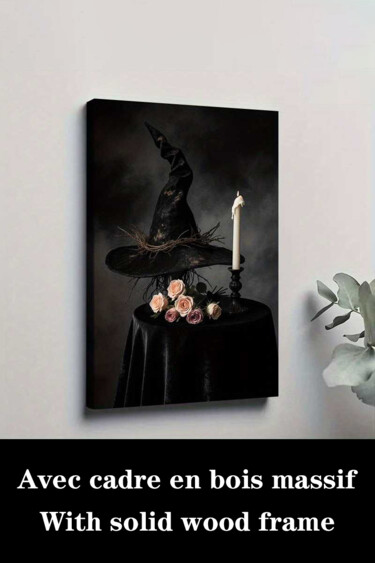 "Gothic Witch Hat wi…" başlıklı Baskıresim 江华 梁 tarafından, Orijinal sanat, Mürekkep püskürtmeli Ahşap Sedye çerçevesi üzeri…