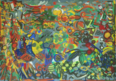 Painting titled "Dans le coin" by Yuriy Samsonov, Original Artwork, Gouache