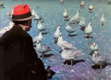 数字艺术 标题为“Man in a Red Hat Am…” 由Russell Newell, 原创艺术品, 2D数字工作