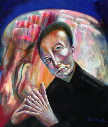 Malerei mit dem Titel ",,Elon Musk,," von Yo-Ma-Yo, Original-Kunstwerk, Öl