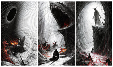 Obrazy i ryciny zatytułowany „L'inferno di Dante” autorstwa Lionel Morateur, Oryginalna praca, Malarstwo cyfrowe