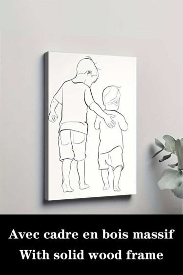 印花与版画 标题为“Brotherly Love Line…” 由江华 梁, 原创艺术品, 喷墨 安装在木质担架架上