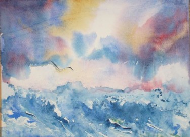 Peinture intitulée "marine" par Nadege Frazié, Œuvre d'art originale
