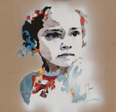 Collages titulada "Chromatique du rega…" por Bernard Neulat, Obra de arte original, Collages Montado en Otro panel rígido