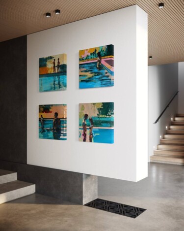 Pintura intitulada "You&me, Those momen…" por Kseniya Rai, Obras de arte originais, Óleo Montado em Armação em madeira