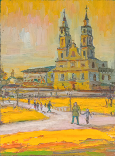 绘画 标题为“Minsk Cathedral. Au…” 由Vitaliy Ustimenko, 原创艺术品, 油