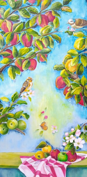 Painting titled "Sotto il cielo dell…" by Ludo, Original Artwork, Oil