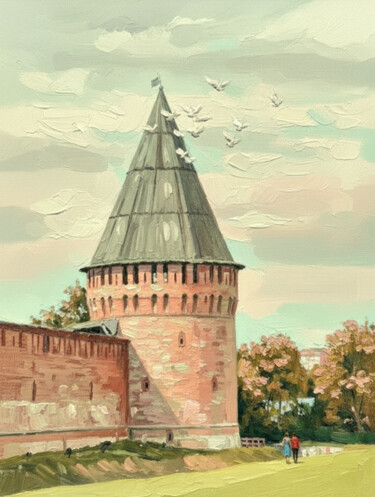 Digital Arts titled "a realistic pinkish…" by Evgenia Rod Borovikova, Original Artwork, Acrylic