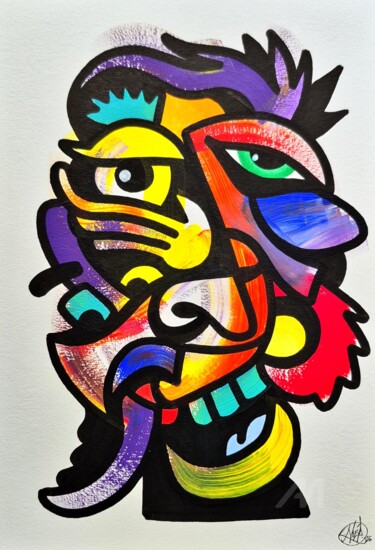 Dessin intitulée "Alfred" par Art De Noé, Œuvre d'art originale, Acrylique