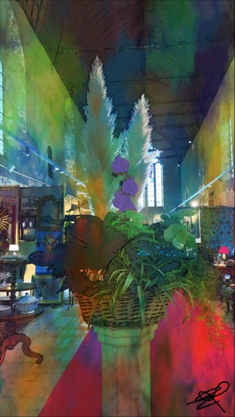 Arts numériques intitulée "La corbeille des An…" par Emma Laflute, Œuvre d'art originale, Peinture numérique