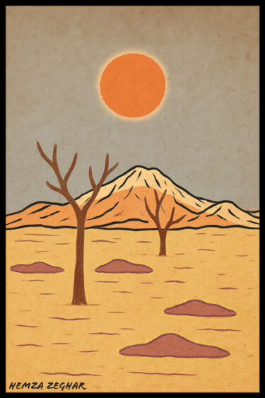 Arts numériques intitulée "The Sun Forgets to…" par Hemza Zeghar, Œuvre d'art originale, Peinture numérique