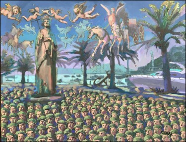 Painting titled "ARMS MANUFACTURER L…" by Dags Vidulejs, Original Artwork, Acrylic