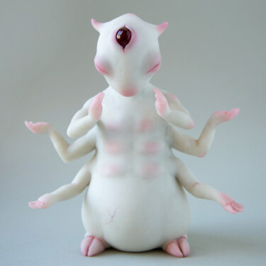 Sculpture intitulée "Alien Lifeform, Ali…" par Ivan Grodzenskyi, Œuvre d'art originale, Pâte polymère