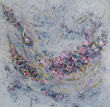 Painting titled "Иди на свет глубинн…" by Natalya Rozhkova, Original Artwork, Acrylic Mounted on Wood Stretcher frame