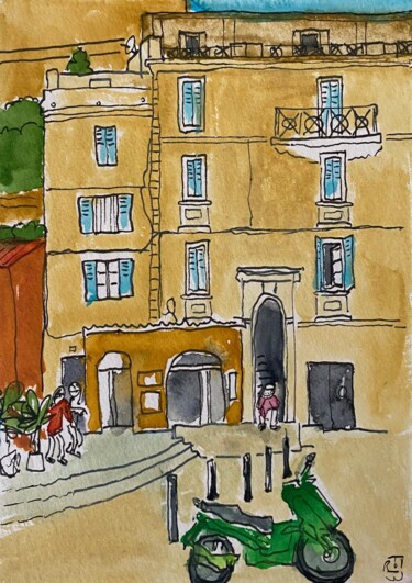 Картина под названием "Bonifacio" - Frob, Подлинное произведение искусства, Акварель