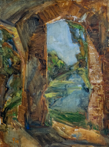 Ζωγραφική με τίτλο "Arch of Time. Atmos…" από Sasha Tovstik, Αυθεντικά έργα τέχνης, Λάδι