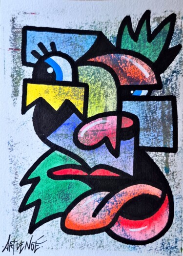 Dessin intitulée "Andy" par Art De Noé, Œuvre d'art originale, Acrylique
