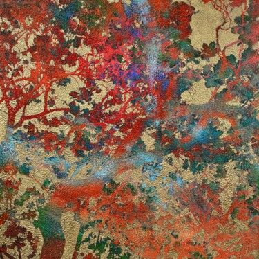 Malarstwo zatytułowany „Bronze Chestnut” autorstwa Karin Vermeer, Oryginalna praca, Olej Zamontowany na Drewniana rama noszy