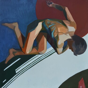 Картина под названием "Academic Compositio…" - Mykhailo Urvan, Подлинное произведение искусства, Масло