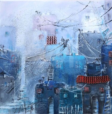 Pintura intitulada "Urbain 1" por Diem-Thuy Le Mai, Obras de arte originais, Acrílico Montado em Armação em madeira