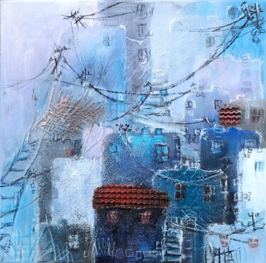 Pintura intitulada "Urbain 2" por Diem-Thuy Le Mai, Obras de arte originais, Acrílico Montado em Armação em madeira