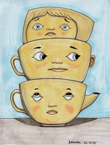 "Family Service — Te…" başlıklı Resim Hanna Kochet tarafından, Orijinal sanat, Işaretleyici