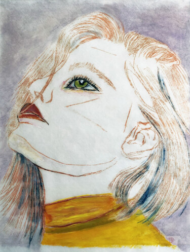 印花与版画 标题为“JESSIE” 由Bettina Newbery, 原创艺术品, 蚀刻 安装在纸板上