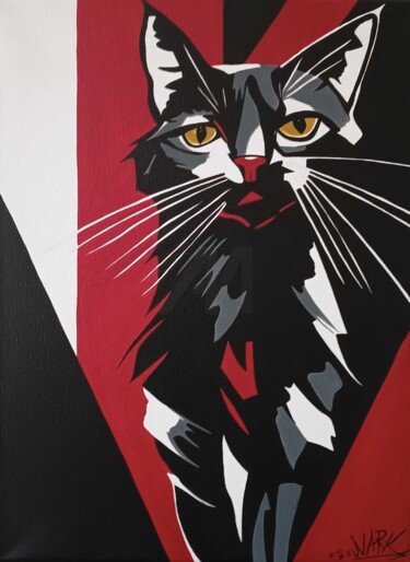 Pintura intitulada "Dark Stealth 30x40…" por Nark Aymerich, Obras de arte originais, Acrílico