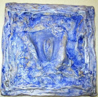 Skulptur mit dem Titel "Oracolo del desider…" von Riccardo Afelios, Original-Kunstwerk, Kreide Auf Keilrahmen aus Holz monti…