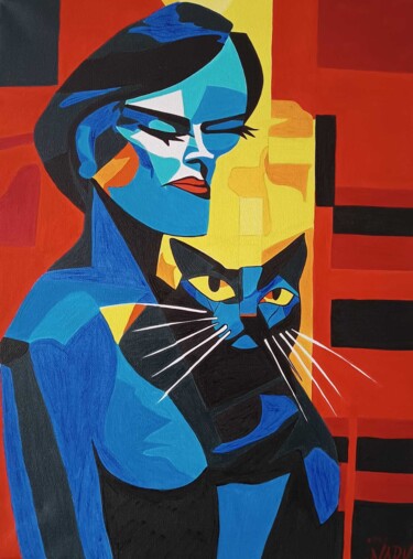 "Feline Sensuality 1…" başlıklı Tablo Nark Aymerich tarafından, Orijinal sanat, Akrilik