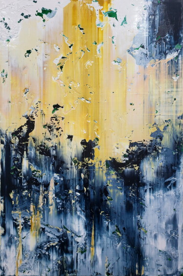 Ζωγραφική με τίτλο "Abstract 2570" από Alex Senchenko, Αυθεντικά έργα τέχνης, Ακρυλικό Τοποθετήθηκε στο Ξύλινο φορείο σκελετό