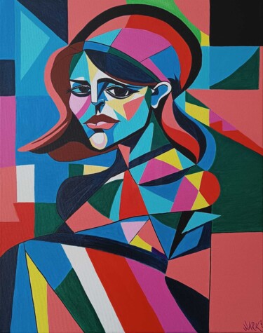 Painting titled "The Feminine Side 4…" by Nark Aymerich, Original Artwork, Acrylic